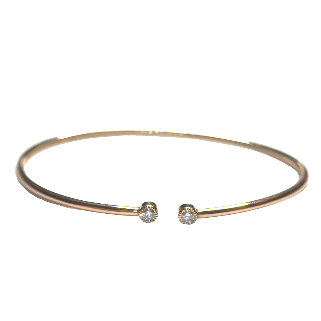 Open Bangle Armband - 18k Rosegoud - 0,2 ct