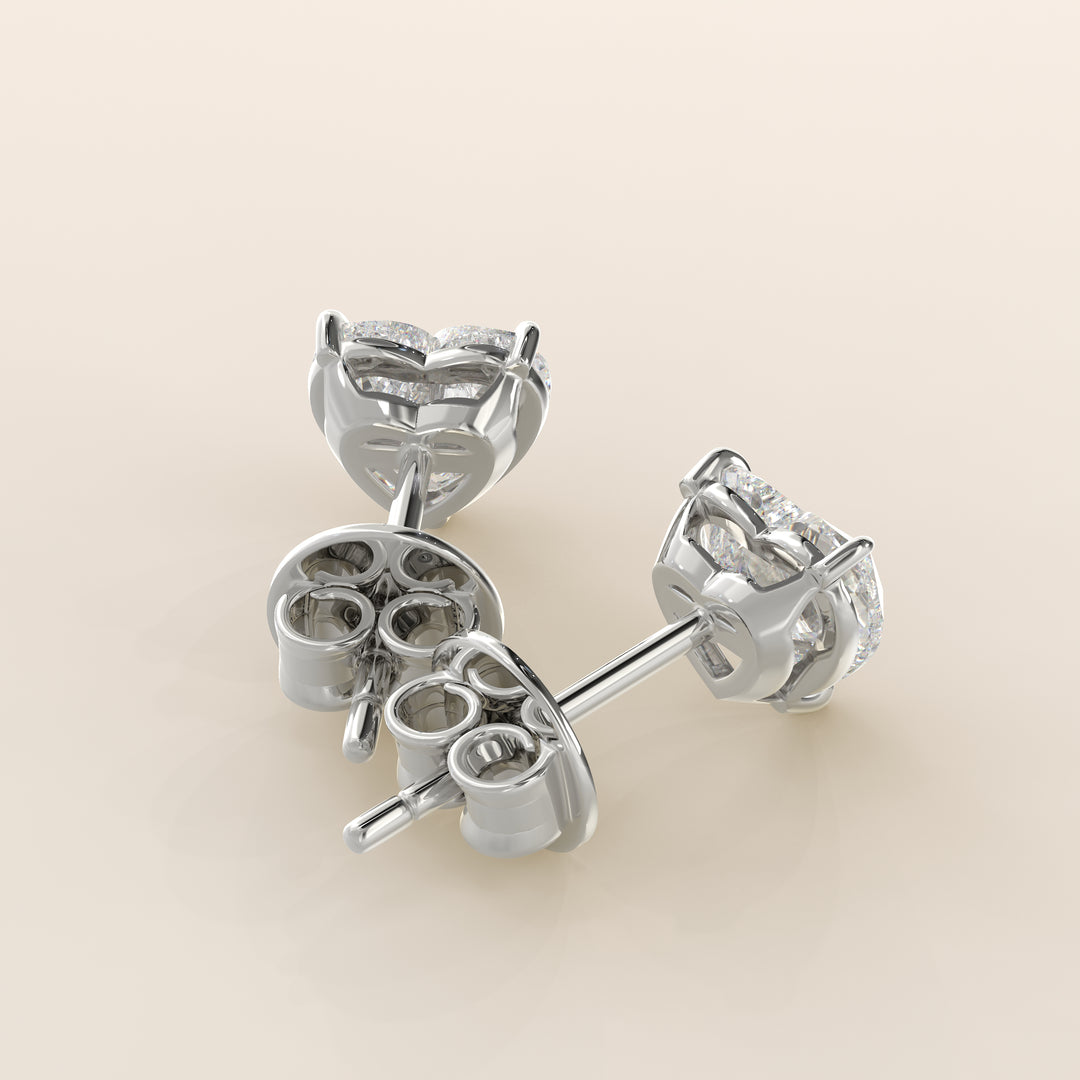 Daisy - Herzförmige Ohrstecker mit im Labor gezüchteten Diamanten