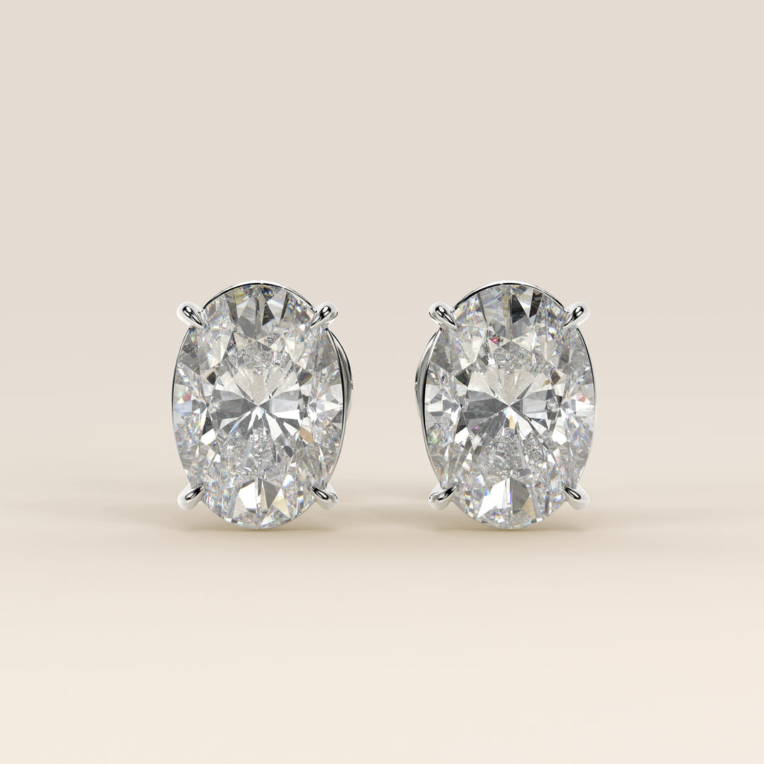 Daisy – Ovale Ohrstecker mit im Labor gezüchteten Diamanten