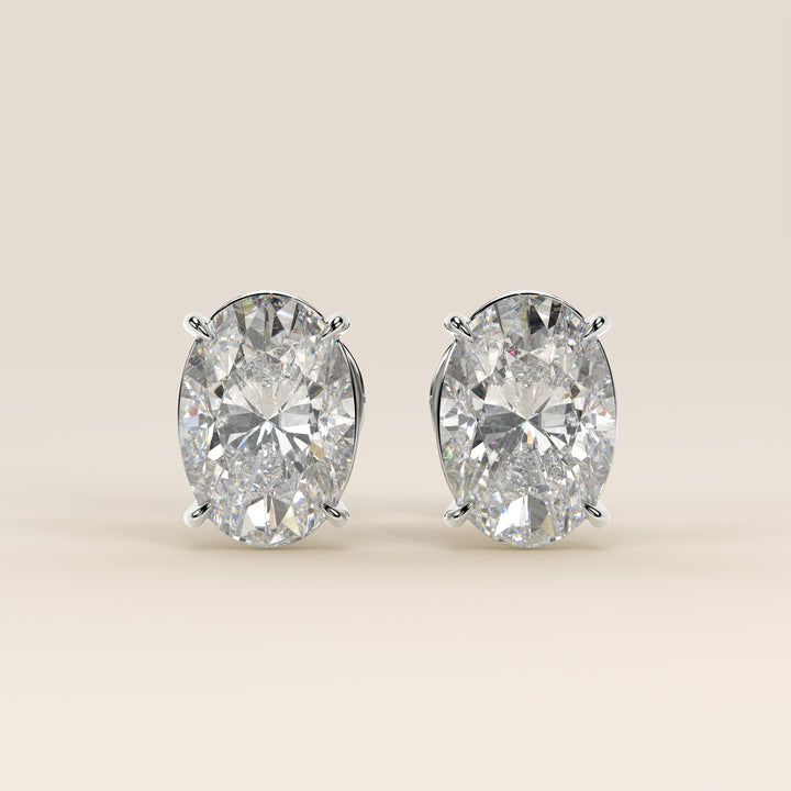 Daisy – Ovale Ohrstecker mit im Labor gezüchteten Diamanten