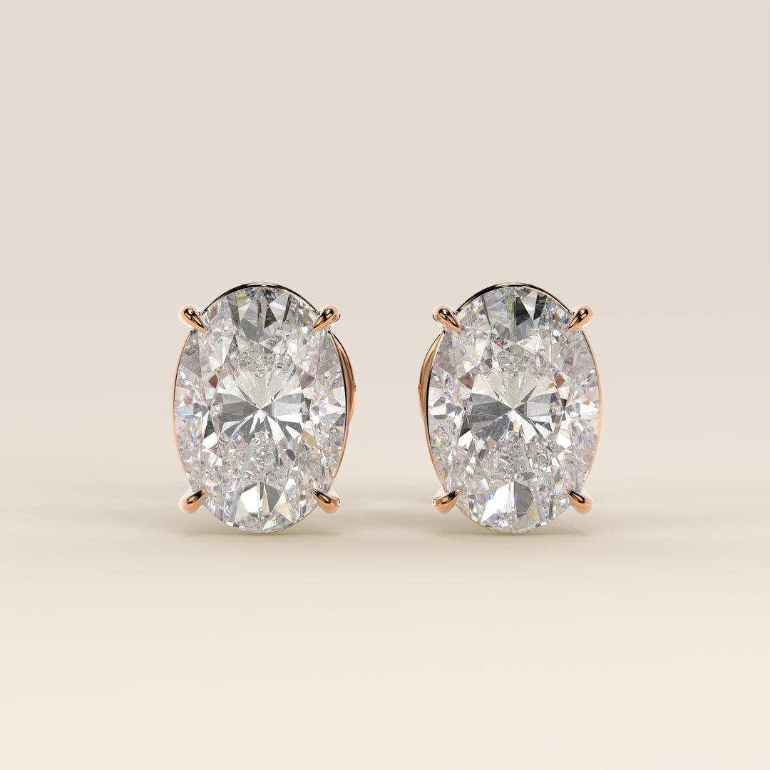 Daisy – Ovale Ohrstecker mit im Labor gezüchteten Diamanten