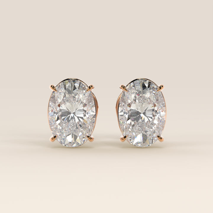 Daisy – Ovale Ohrstecker mit im Labor gezüchteten Diamanten
