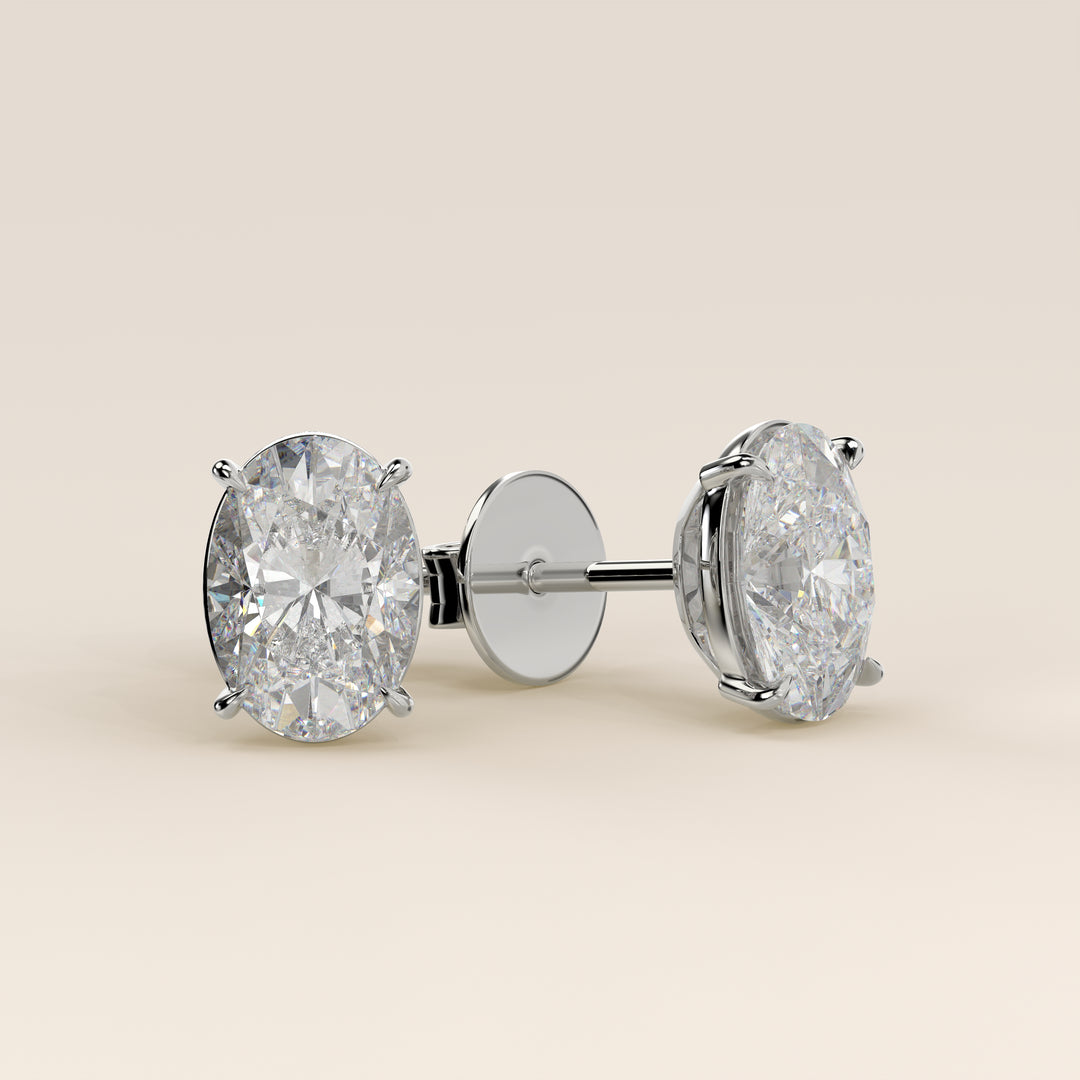 Daisy – Ovale Ohrstecker mit im Labor gezüchteten Diamanten