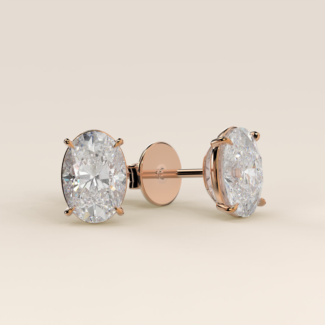 Daisy – Ovale Ohrstecker mit im Labor gezüchteten Diamanten