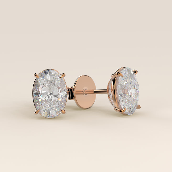 Daisy – Ovale Ohrstecker mit im Labor gezüchteten Diamanten