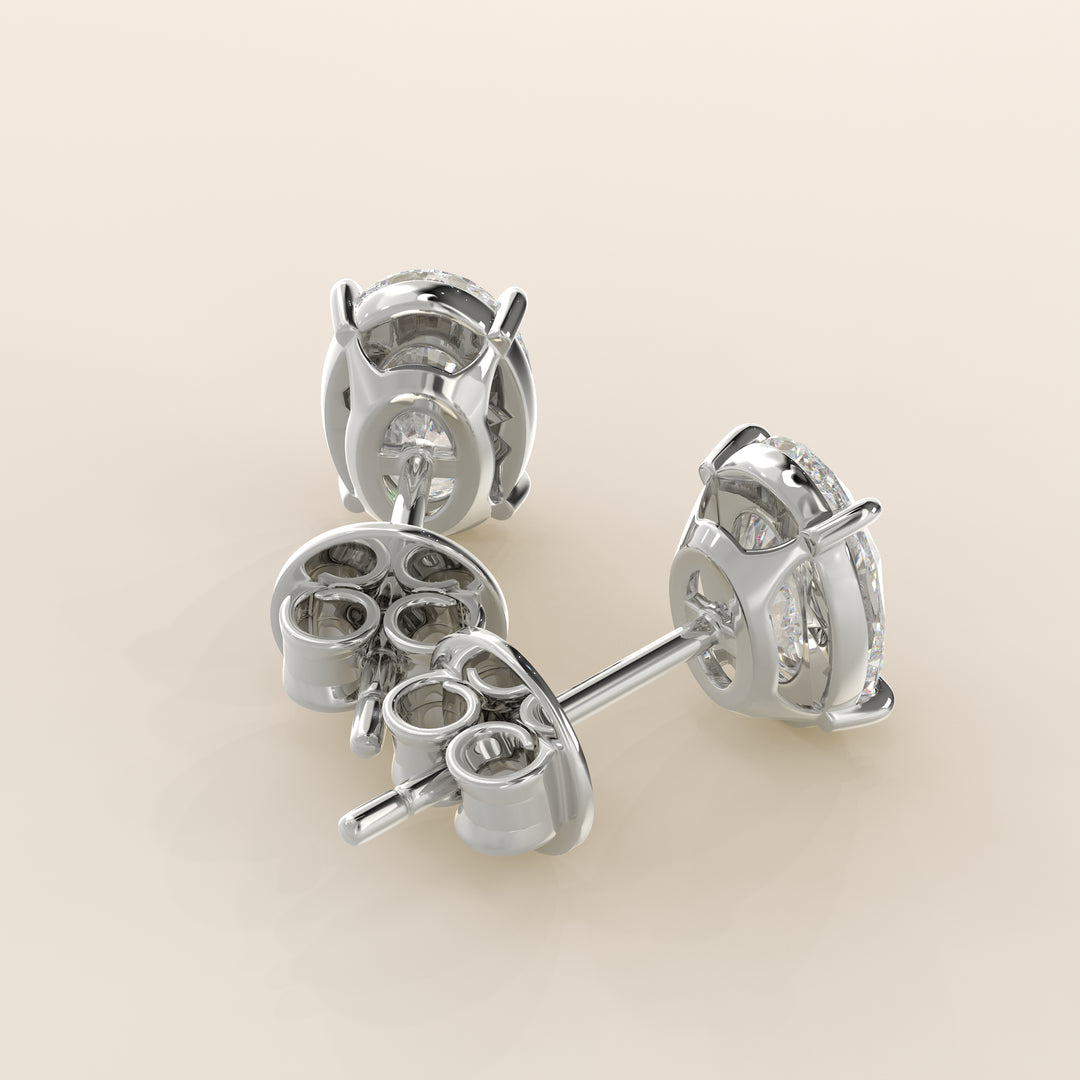 Daisy – Ovale Ohrstecker mit im Labor gezüchteten Diamanten