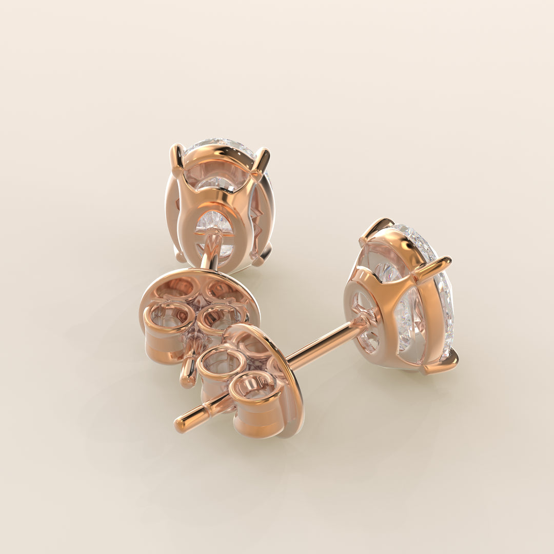 Daisy – Ovale Ohrstecker mit im Labor gezüchteten Diamanten