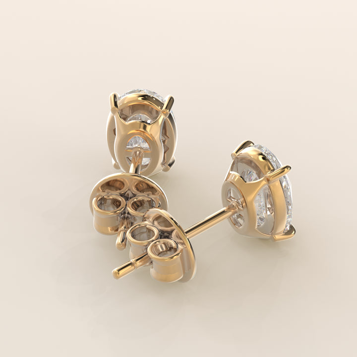 Daisy – Ovale Ohrstecker mit im Labor gezüchteten Diamanten