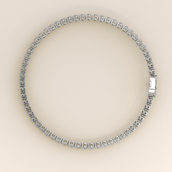 Chris - In Stock - Classic Lab Grown Diamond Tennis Bracelet - 18K White Gold