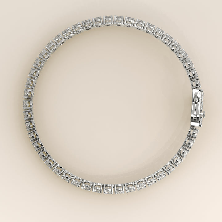 Chris - In Stock - Classic Lab Grown Diamond Tennis Bracelet - 18K White Gold