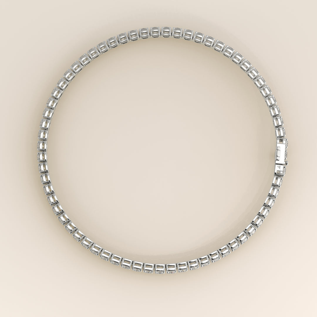 Amélie - En stock - Bracelet tennis classique en diamants de laboratoire sertis bas