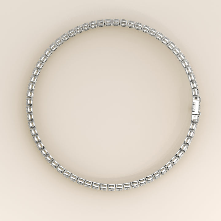Amélie - En stock - Bracelet tennis classique en diamants de laboratoire sertis bas
