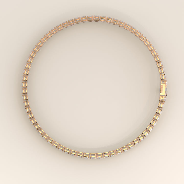 Amélie - En stock - Bracelet tennis classique en diamants de laboratoire sertis bas