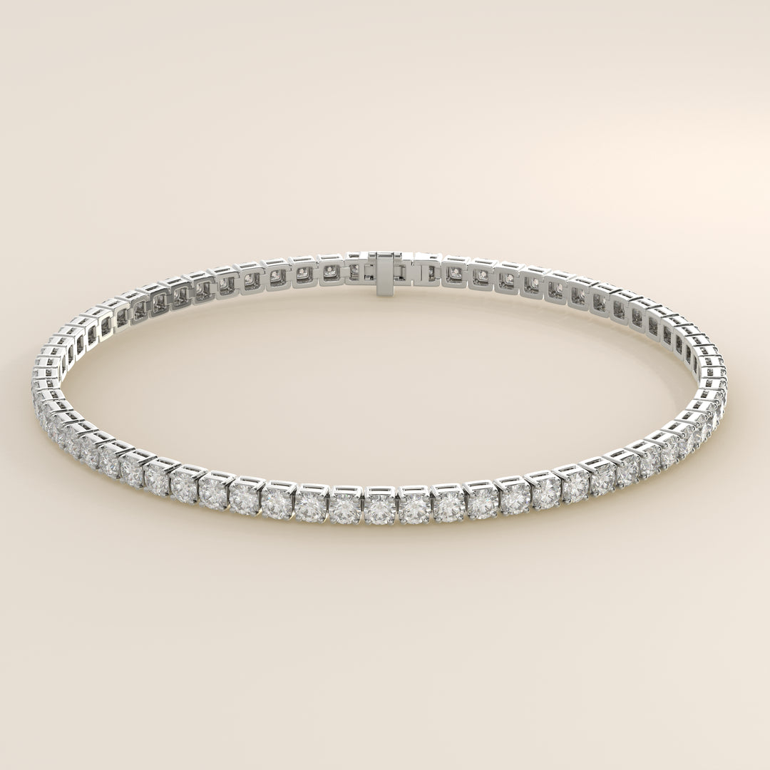 Amélie - En stock - Bracelet tennis classique en diamants de laboratoire sertis bas