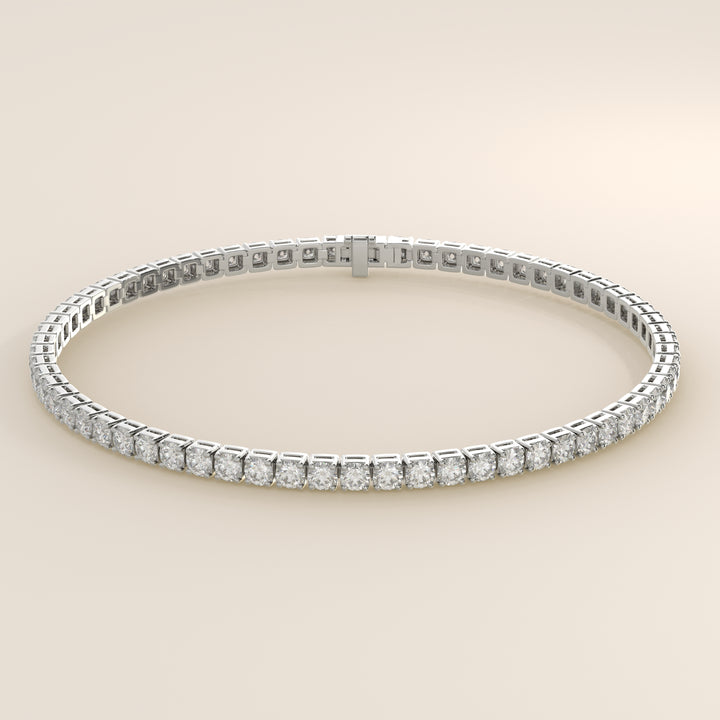 Amélie - En stock - Bracelet tennis classique en diamants de laboratoire sertis bas