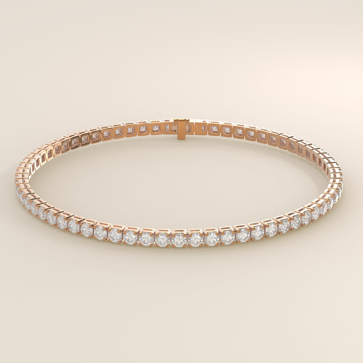 Amélie - En stock - Bracelet tennis classique en diamants de laboratoire sertis bas