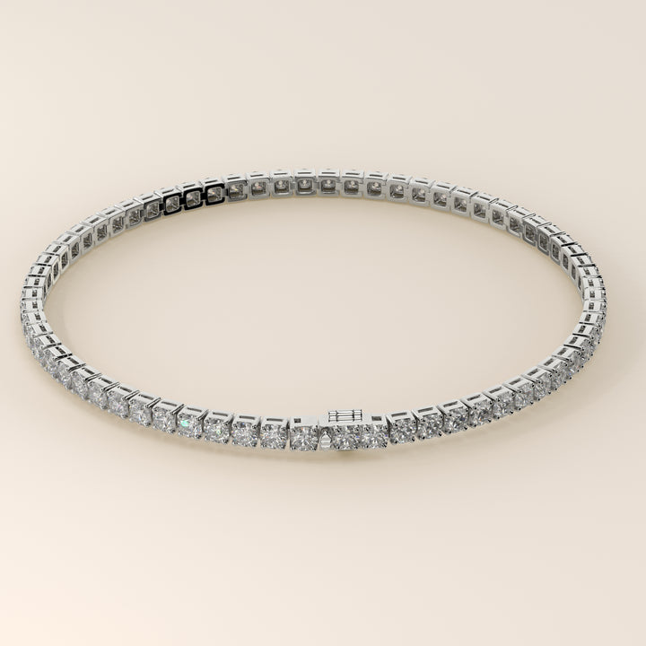 Amélie - En stock - Bracelet tennis classique en diamants de laboratoire sertis bas
