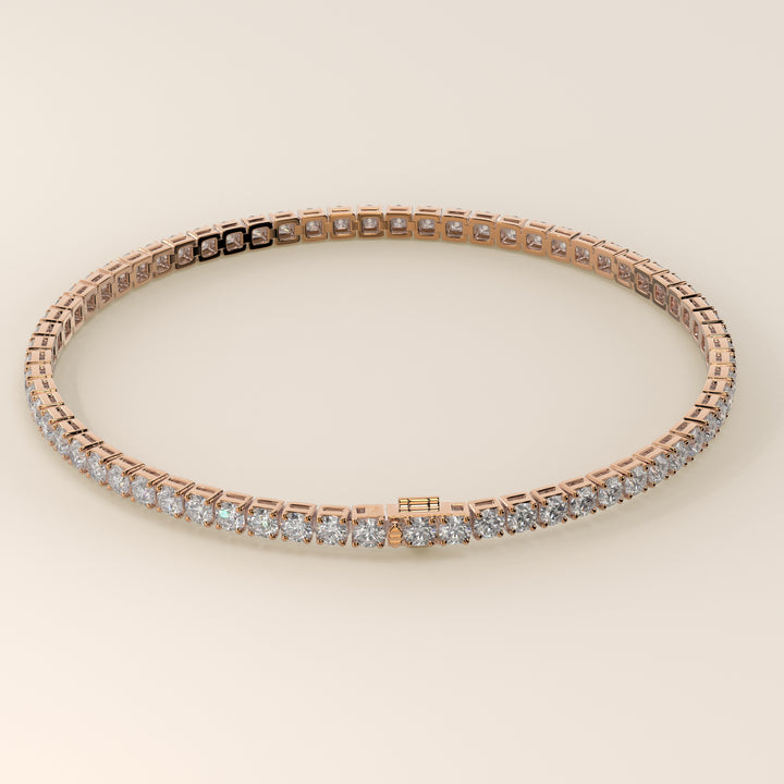 Amélie - En stock - Bracelet tennis classique en diamants de laboratoire sertis bas