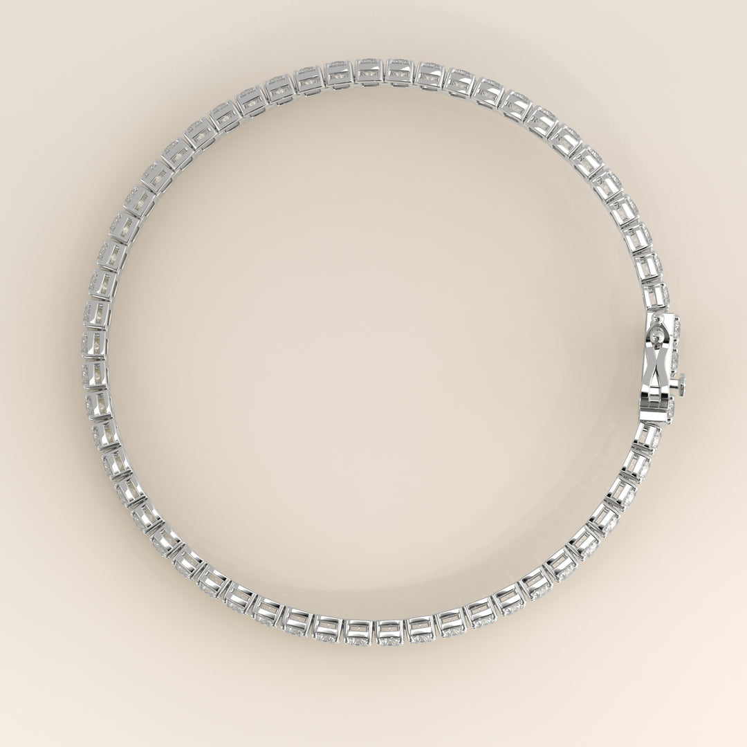 Amélie - En stock - Bracelet tennis classique en diamants de laboratoire sertis bas