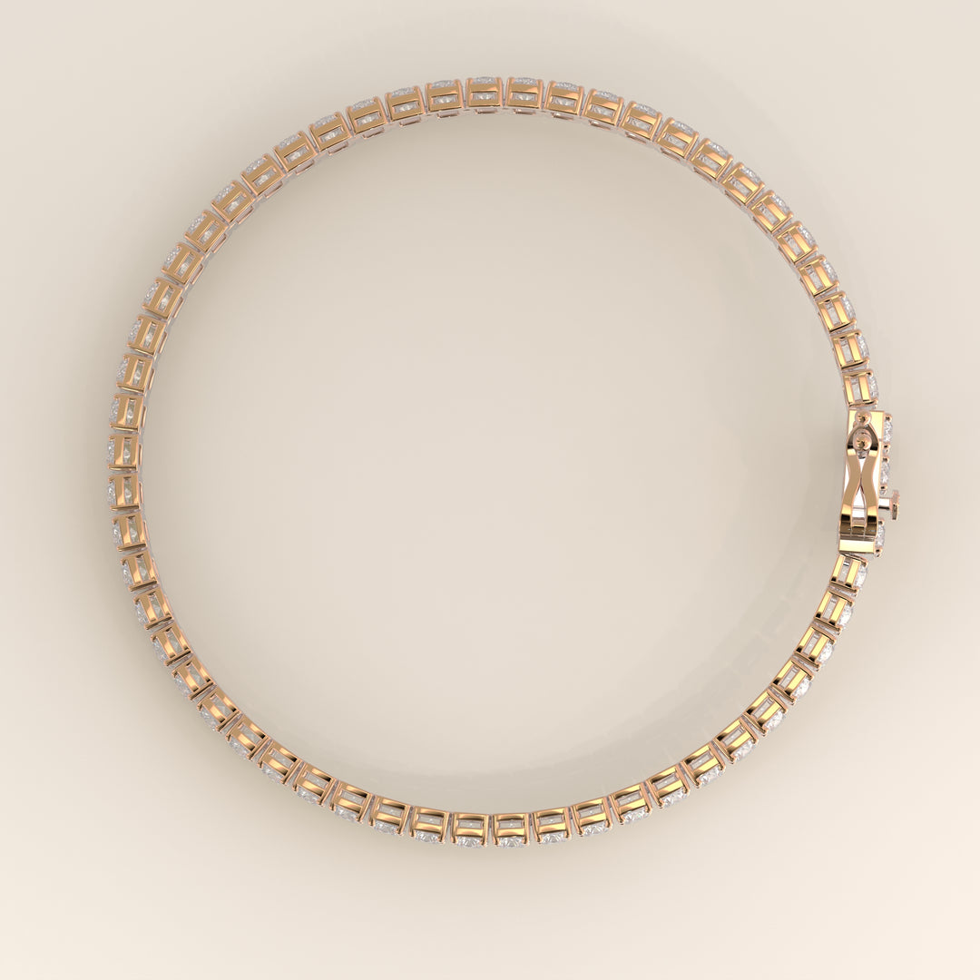 Amélie - En stock - Bracelet tennis classique en diamants de laboratoire sertis bas