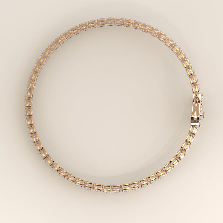 Amélie - En stock - Bracelet tennis classique en diamants de laboratoire sertis bas