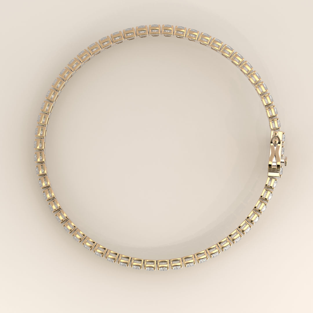 Amélie - En stock - Bracelet tennis classique en diamants de laboratoire sertis bas