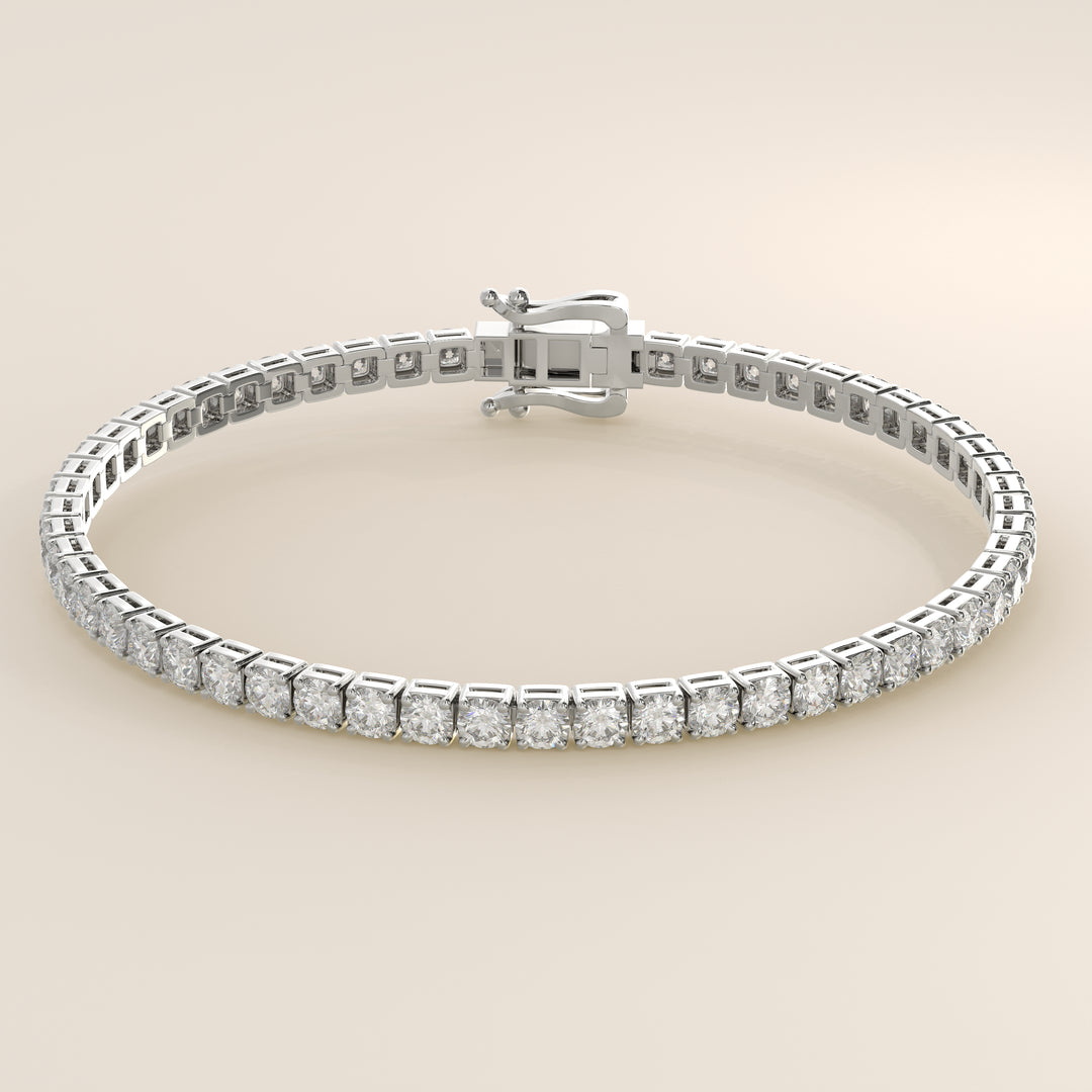 Amélie - En stock - Bracelet tennis classique en diamants de laboratoire sertis bas