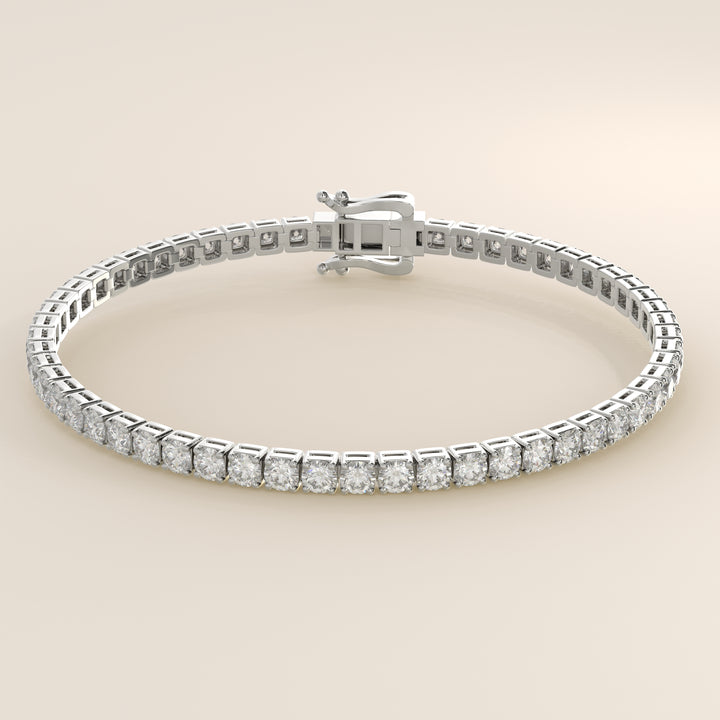 Amélie - En stock - Bracelet tennis classique en diamants de laboratoire sertis bas