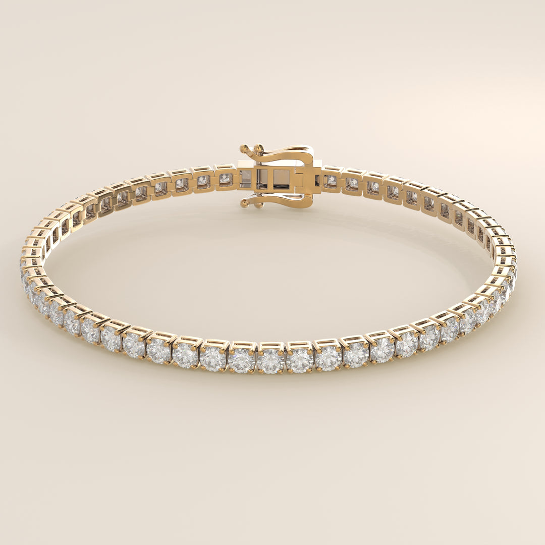 Amélie - En stock - Bracelet tennis classique en diamants de laboratoire sertis bas