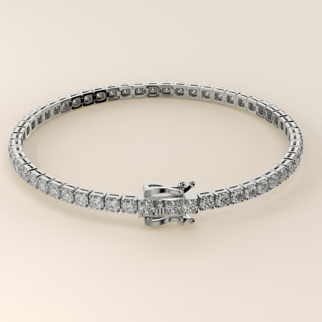 Amélie - En stock - Bracelet tennis classique en diamants de laboratoire sertis bas
