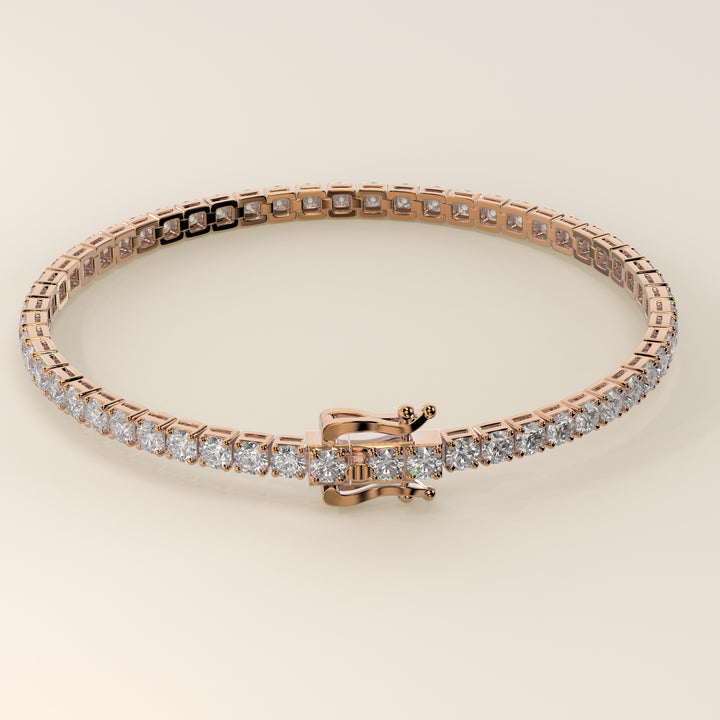 Amélie - En stock - Bracelet tennis classique en diamants de laboratoire sertis bas