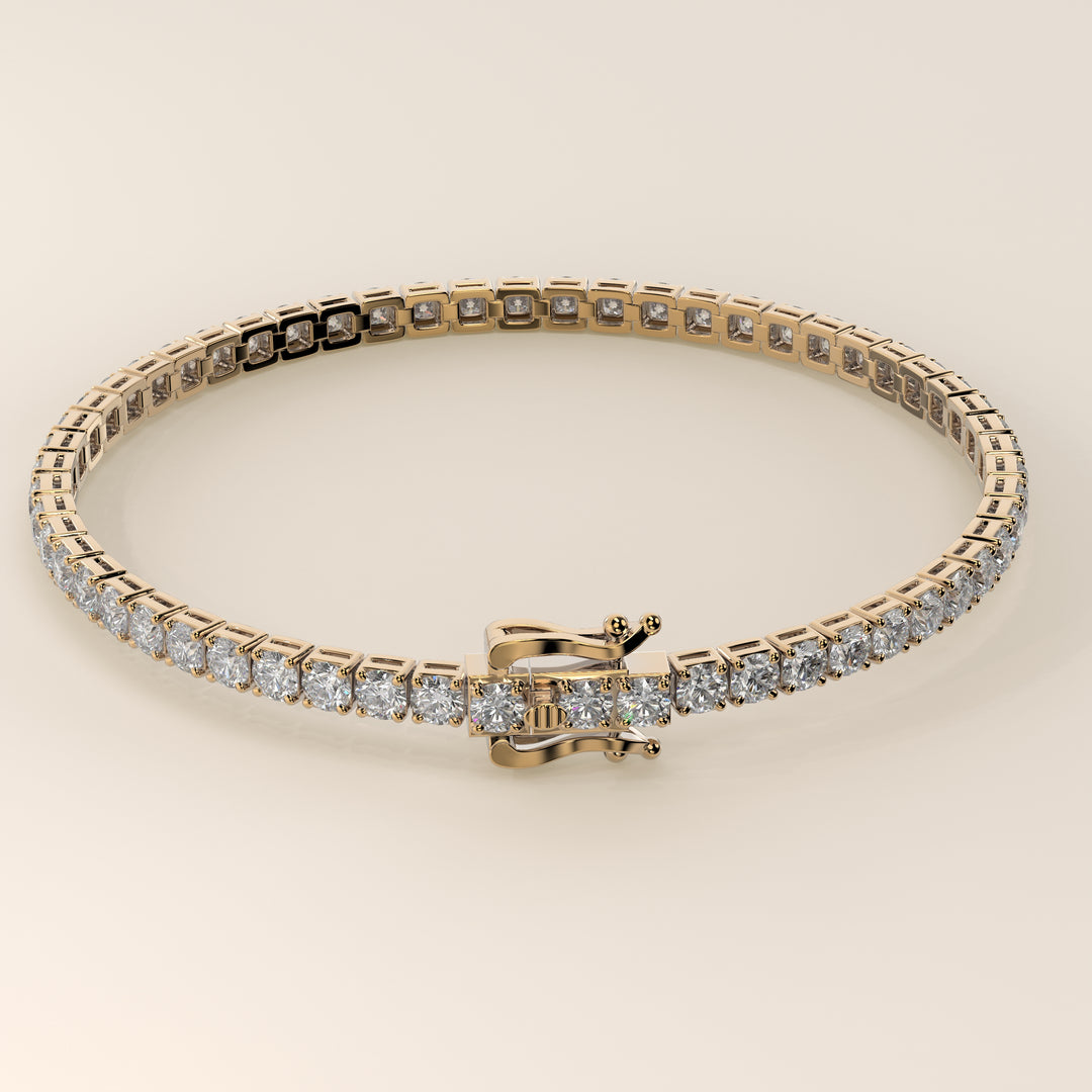 Amélie - En stock - Bracelet tennis classique en diamants de laboratoire sertis bas