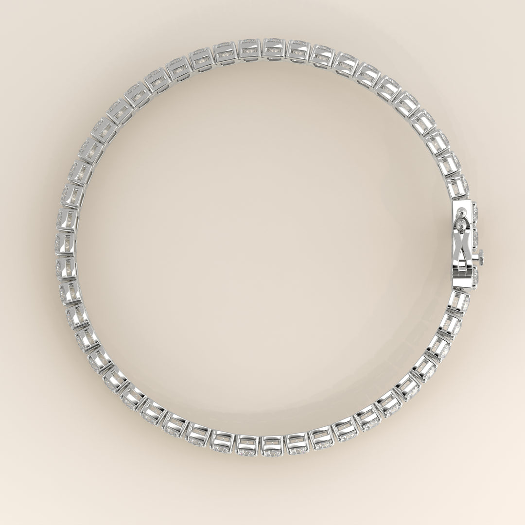 Amélie - En stock - Bracelet tennis classique en diamants de laboratoire sertis bas