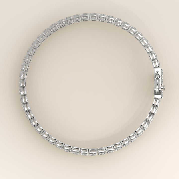 Amélie - En stock - Bracelet tennis classique en diamants de laboratoire sertis bas