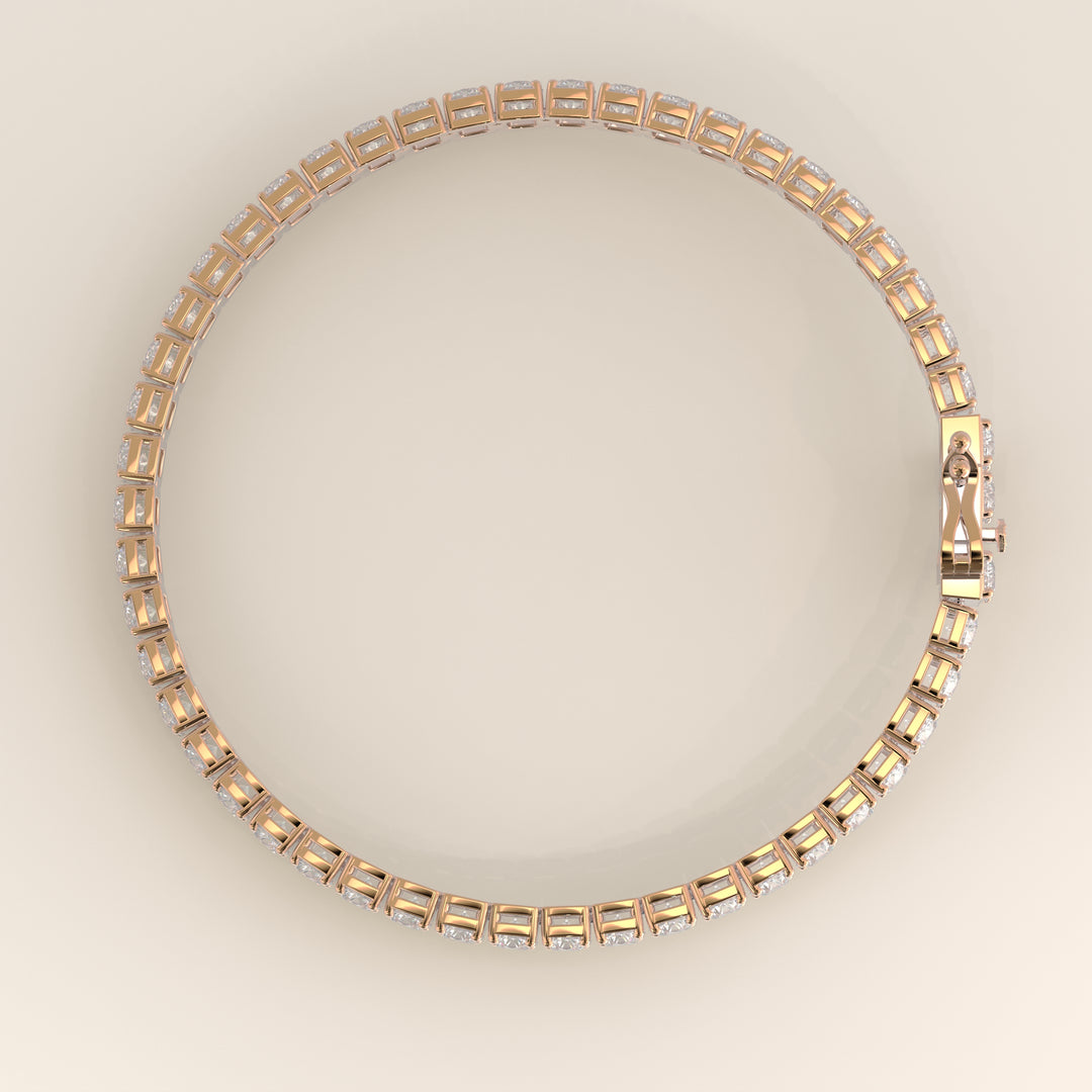 Amélie - En stock - Bracelet tennis classique en diamants de laboratoire sertis bas