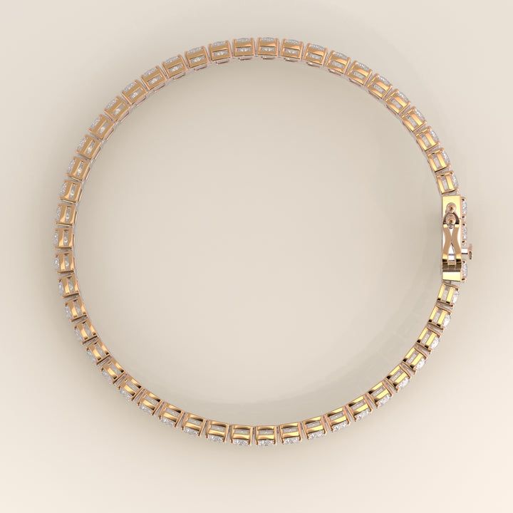 Amélie - En stock - Bracelet tennis classique en diamants de laboratoire sertis bas
