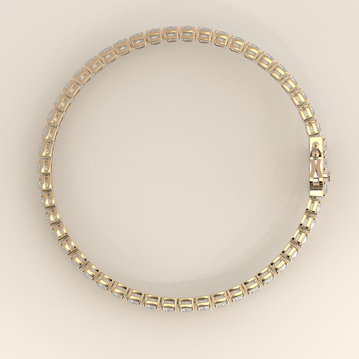Amélie - En stock - Bracelet tennis classique en diamants de laboratoire sertis bas