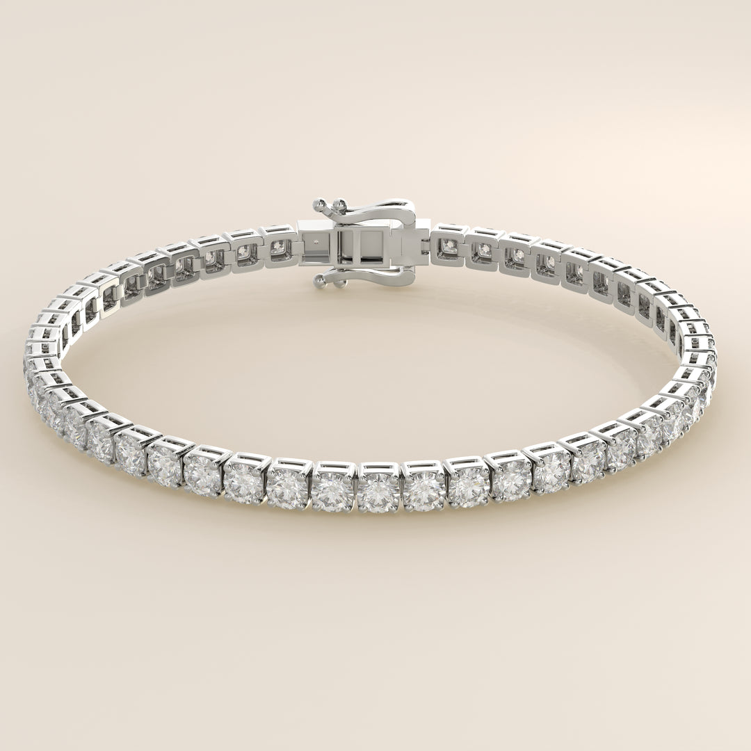 Amélie - En stock - Bracelet tennis classique en diamants de laboratoire sertis bas