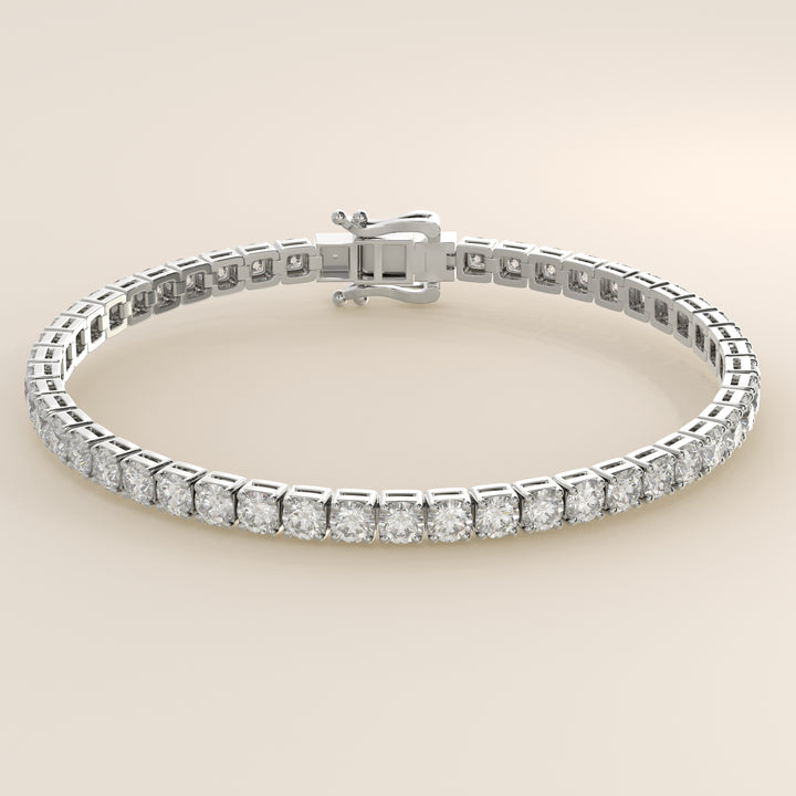 Amélie - En stock - Bracelet tennis classique en diamants de laboratoire sertis bas