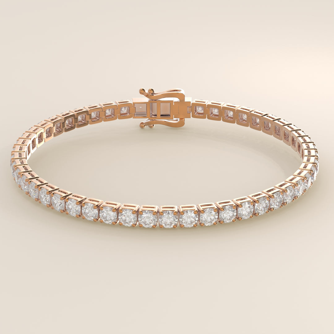 Amélie - En stock - Bracelet tennis classique en diamants de laboratoire sertis bas