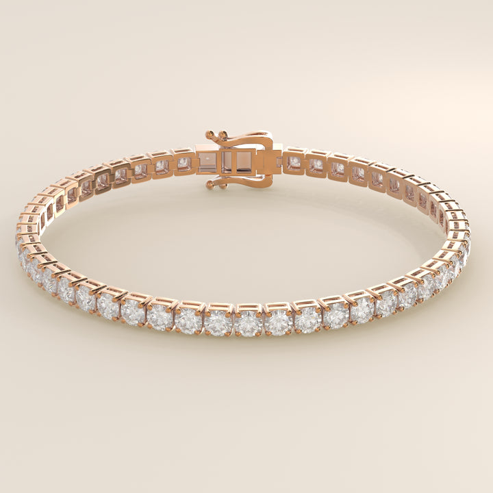 Amélie - En stock - Bracelet tennis classique en diamants de laboratoire sertis bas
