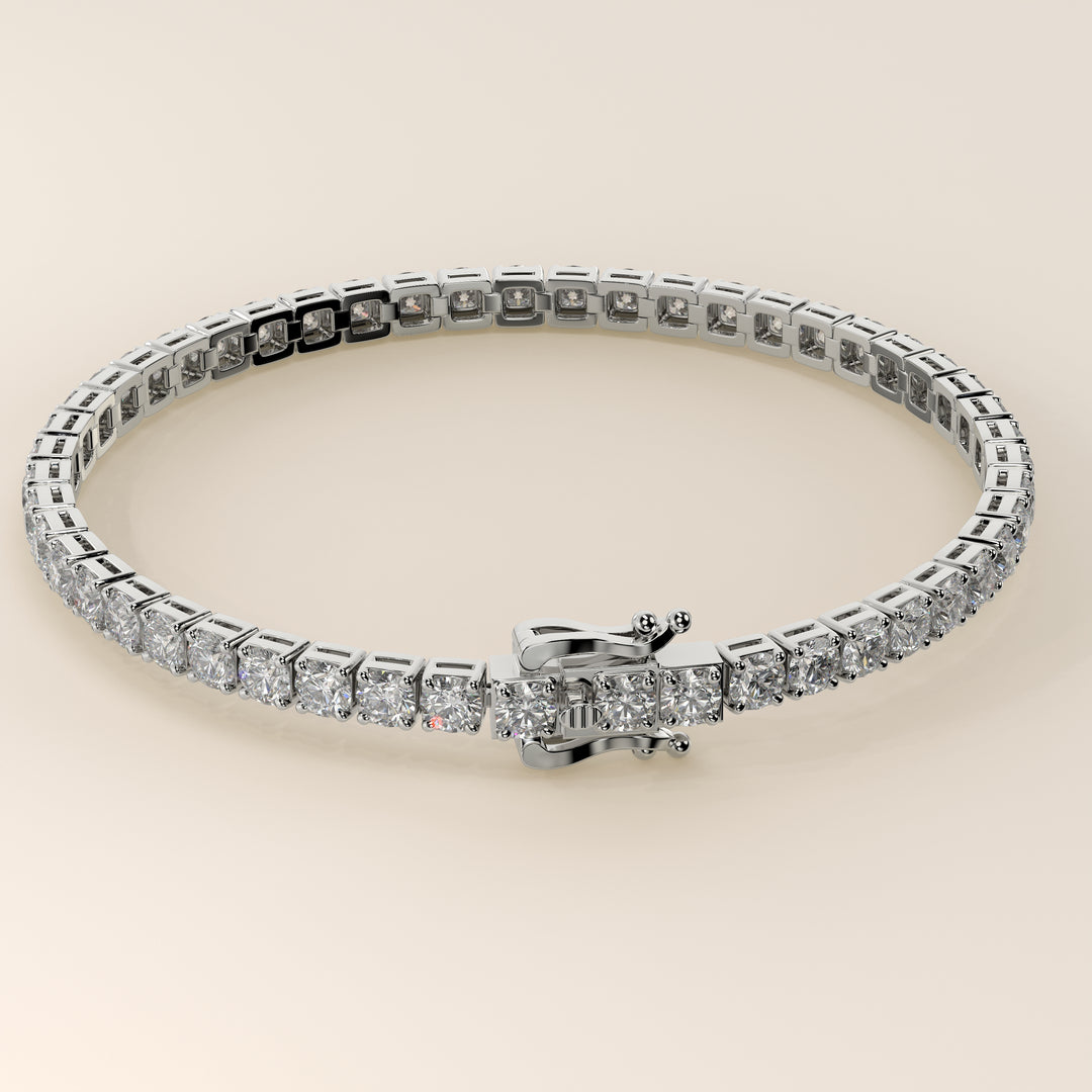 Amélie - En stock - Bracelet tennis classique en diamants de laboratoire sertis bas