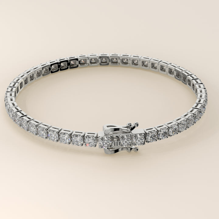 Amélie - En stock - Bracelet tennis classique en diamants de laboratoire sertis bas