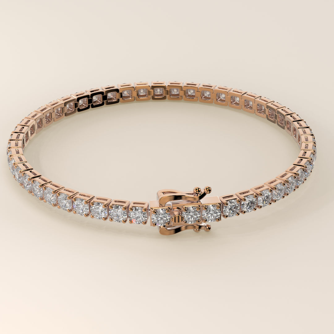 Amélie - En stock - Bracelet tennis classique en diamants de laboratoire sertis bas