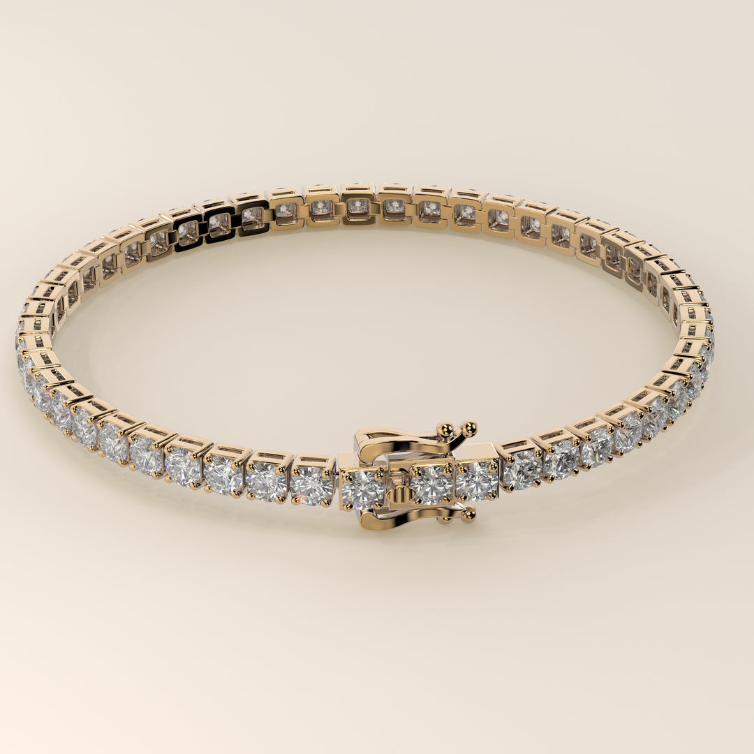 Amélie - En stock - Bracelet tennis classique en diamants de laboratoire sertis bas