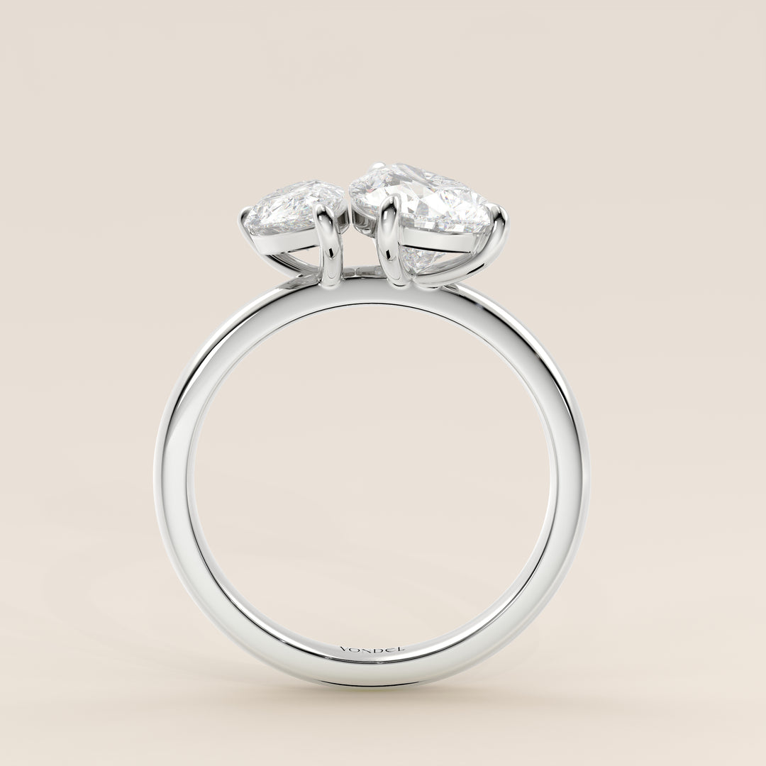 Léa – Birnenförmiger Toi et Moi Labor-Diamantring – 18 Karat Gold – 2,72 ct