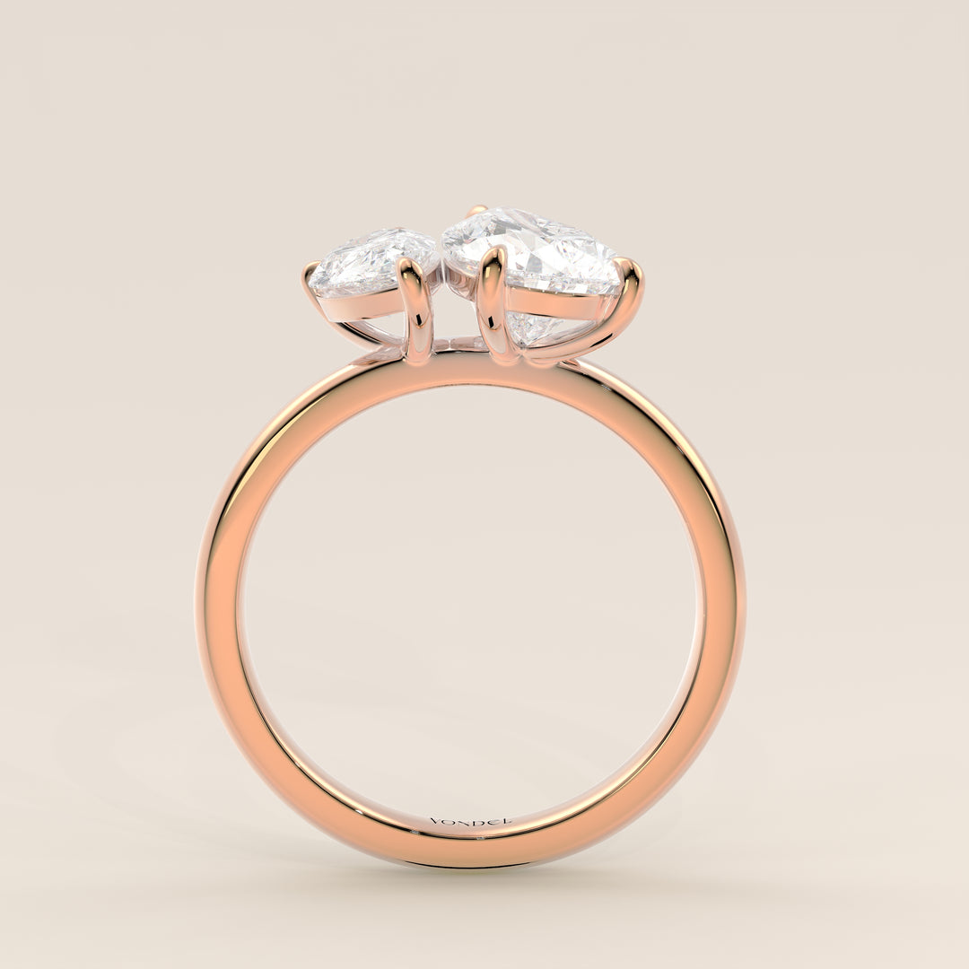 Léa – Birnenförmiger Toi et Moi Labor-Diamantring – 18 Karat Gold – 2,72 ct