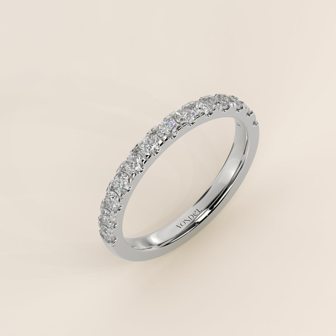 Manon - Lab Grown Diamond Row Ring Half Set Classic - 18K Gold