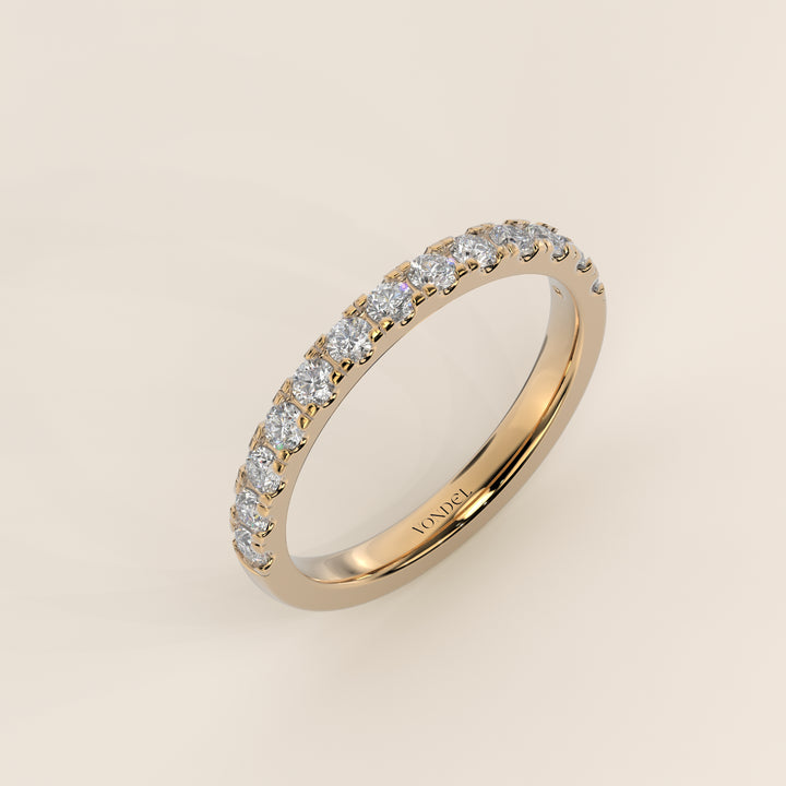 Manon - Lab Grown Diamond Row Ring Half Set Classic - 18K Gold