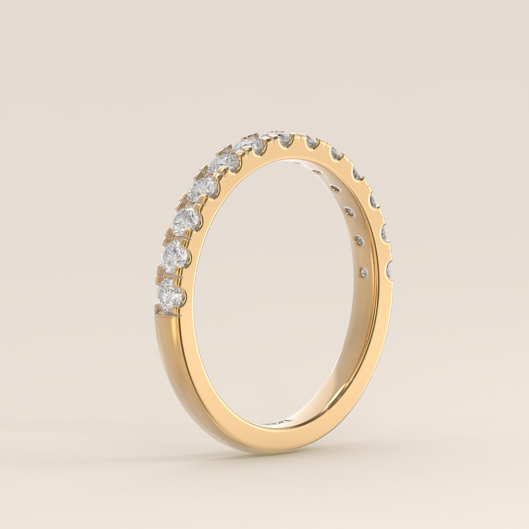 Manon - Lab Grown Diamond Row Ring Half Set Classic - 18K Gold